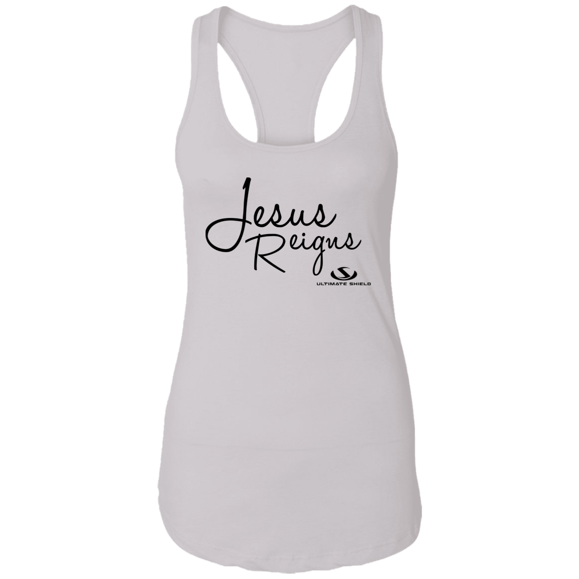 JESUS REIGNS  Ladies Ideal Racerback Tank