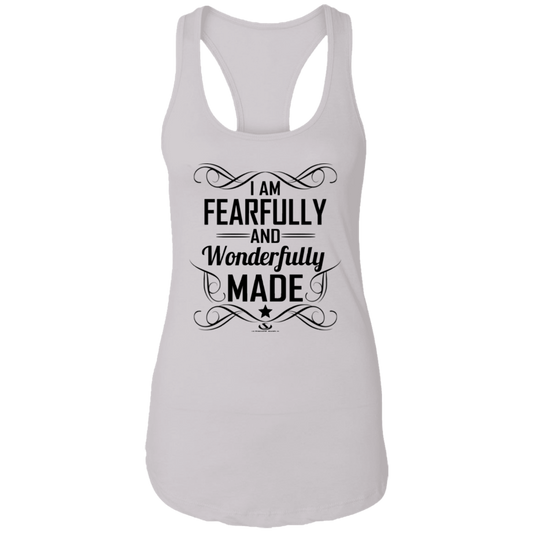 I AM FEARFULLY AND WONDERFULLY MADE  Ladies Ideal Racerback Tank