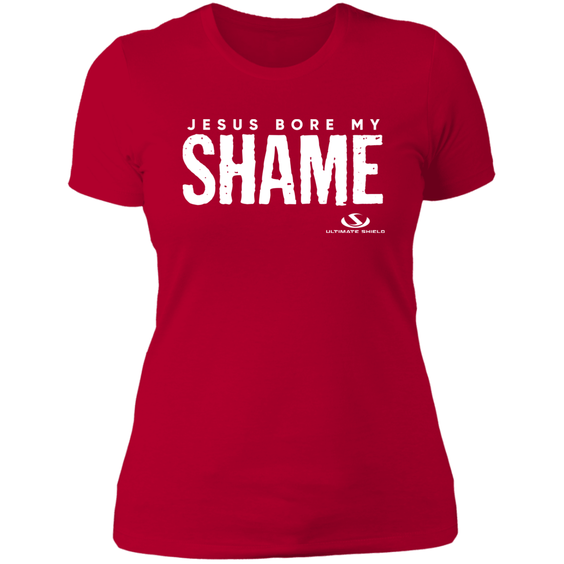 JESUS BORE MY SHAME Ladies' Boyfriend T-Shirt