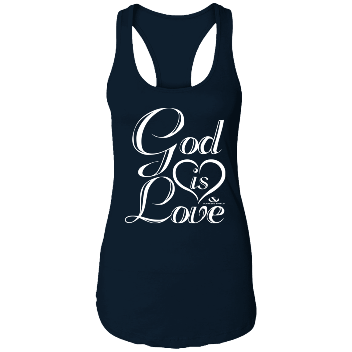 GOD IS LOVE  Ladies Ideal Racerback Tank