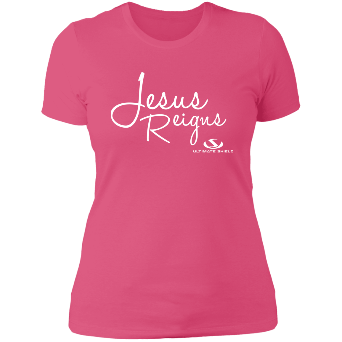 JESUS REIGNS  Ladies' Boyfriend T-Shirt