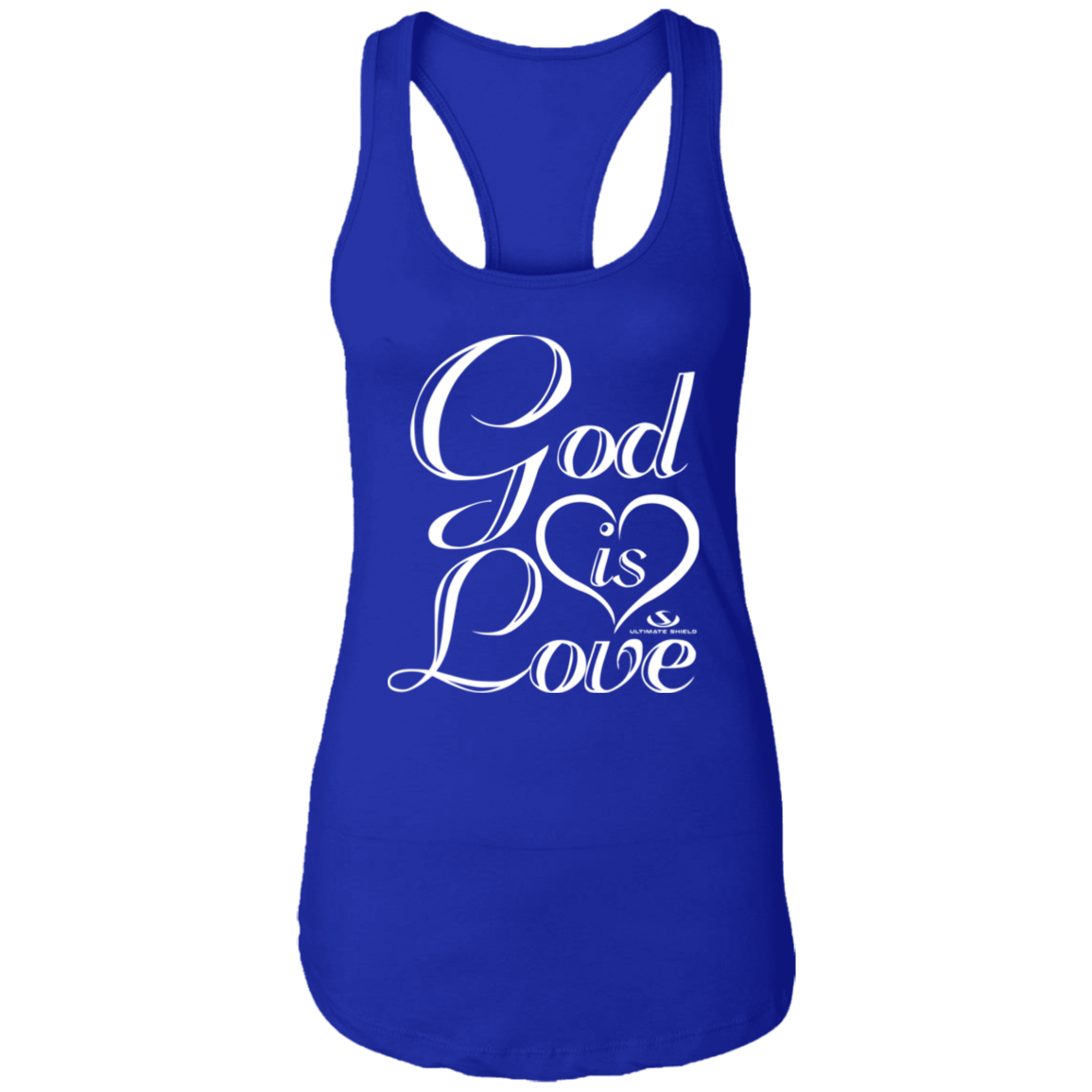 GOD IS LOVE  Ladies Ideal Racerback Tank