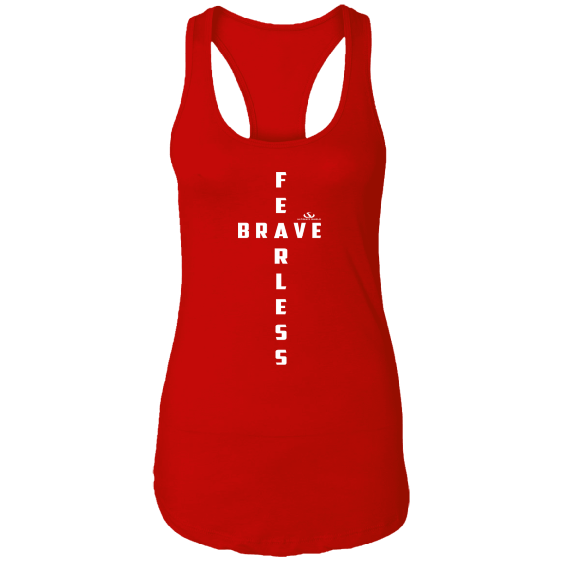 FEARFULLY / BRAVE  Ladies Ideal Racerback Tank