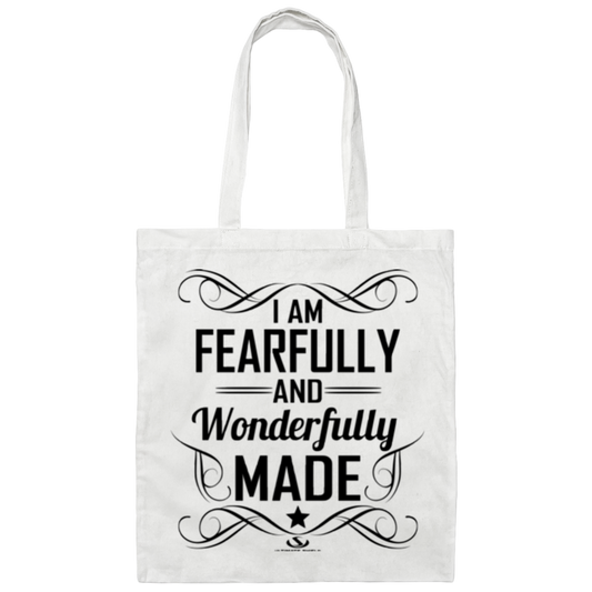 I AM FEARFULLY AND WONDERFULLY MADE  Canvas Tote Bag