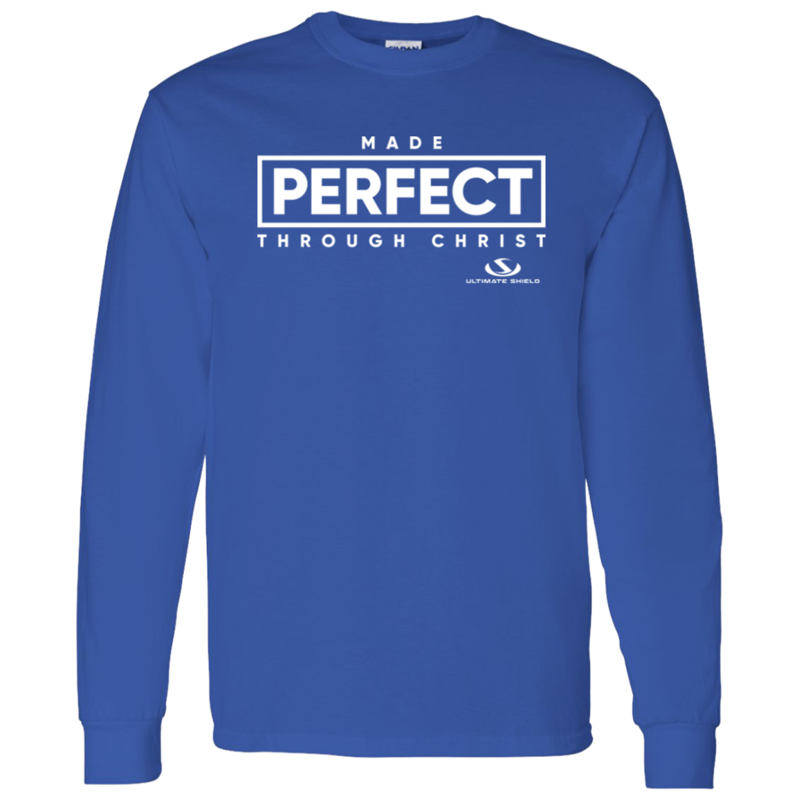 MADE PERFECT THROUGH CHRIST LS T-Shirt 5.3 oz.