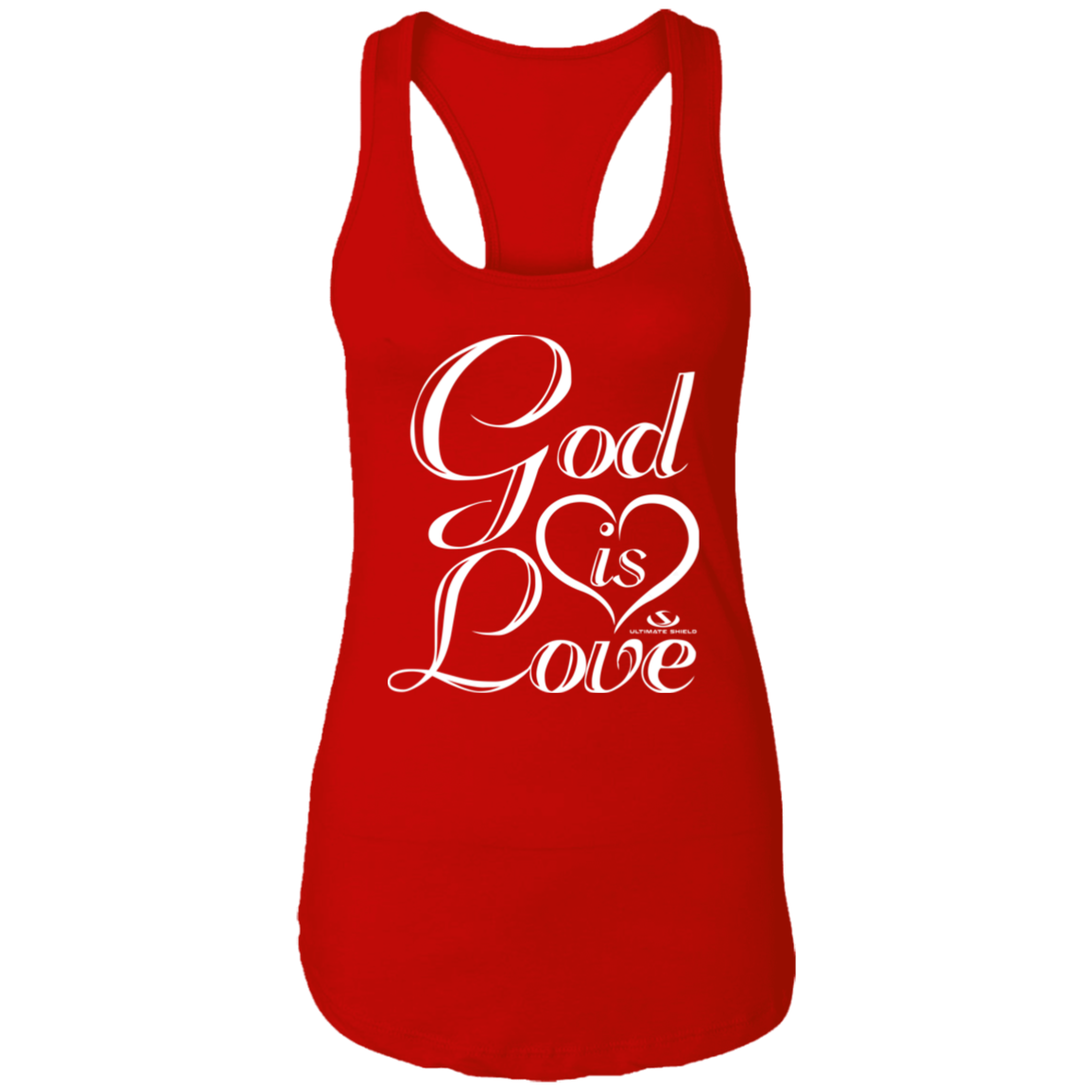 GOD IS LOVE  Ladies Ideal Racerback Tank