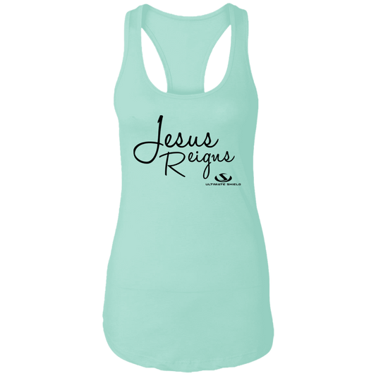 JESUS REIGNS  Ladies Ideal Racerback Tank