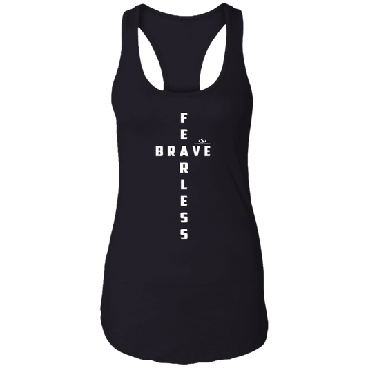 FEARFULLY / BRAVE  Ladies Ideal Racerback Tank