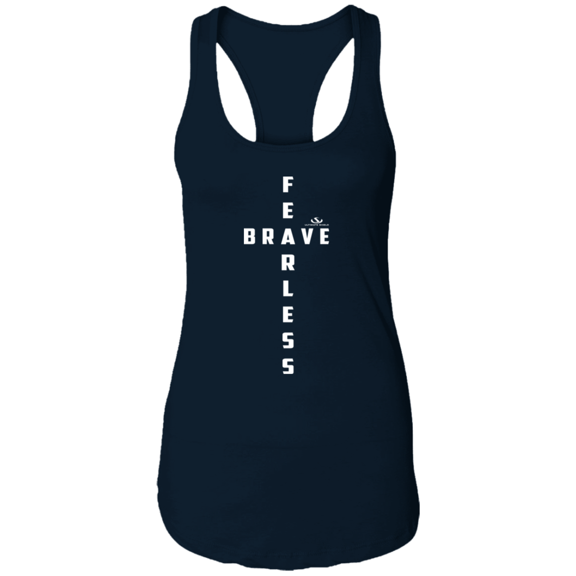 FEARFULLY / BRAVE  Ladies Ideal Racerback Tank