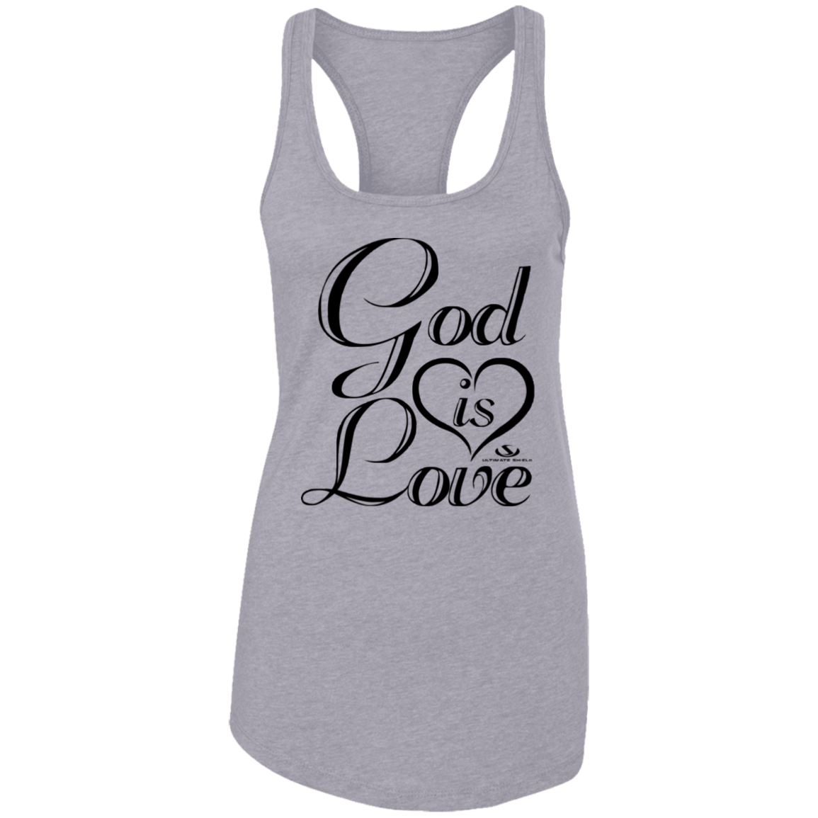 GOD IS LOVE  Ladies Ideal Racerback Tank