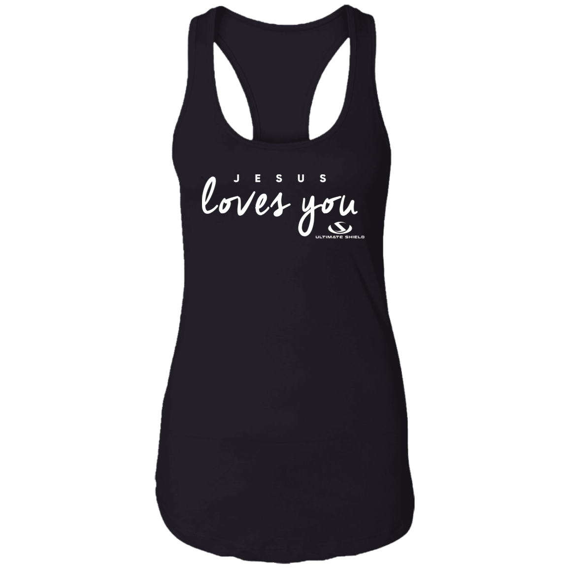 JESUS LOVES  YOU Ladies Ideal Racerback Tank