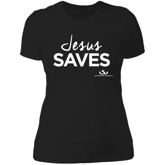 JESUS SAVES  Ladies' Boyfriend T-Shirt