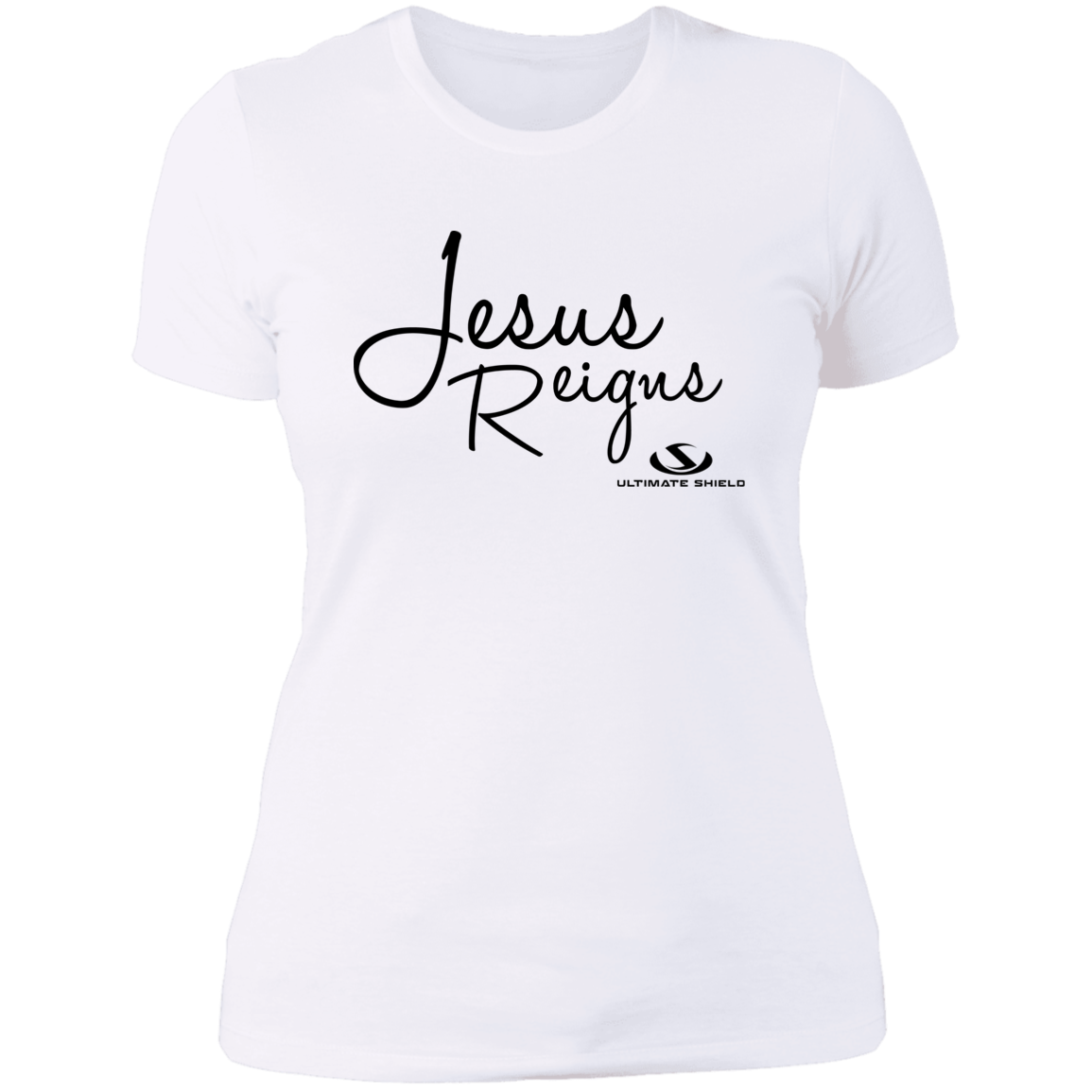 JESUS REIGNS Ladies' Boyfriend T-Shirt