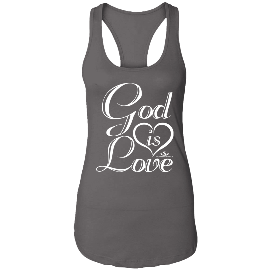 GOD IS LOVE  Ladies Ideal Racerback Tank