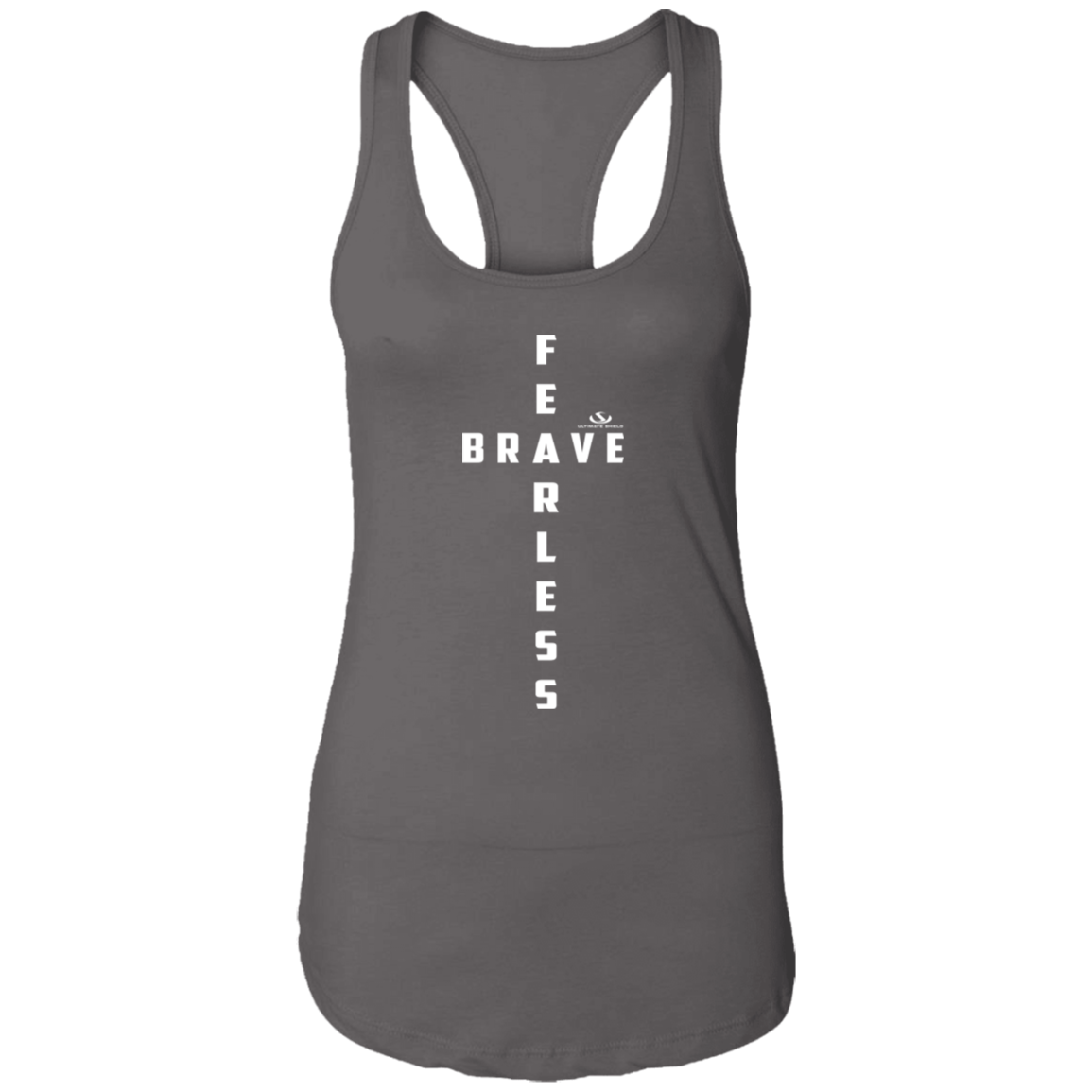 FEARFULLY / BRAVE  Ladies Ideal Racerback Tank