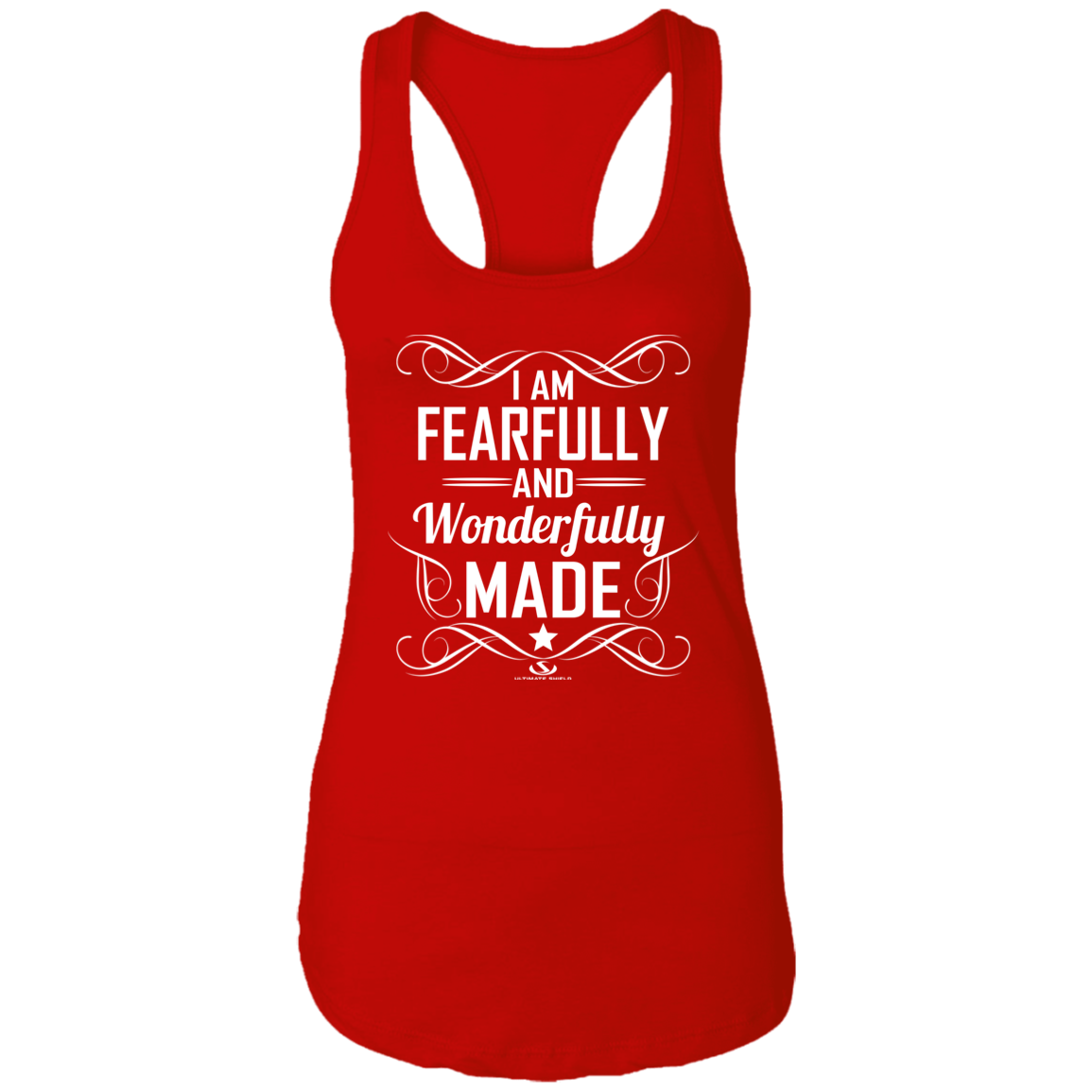 I AM FEARFULLY AND WONDERFULLY MADE  Ladies Ideal Racerback Tank